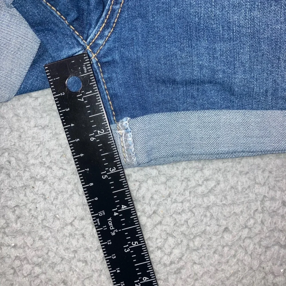 Tie Waist Shorts M 27 High Waist Denim Jorts Cuffed Hem Boho Festival Retro Chic
